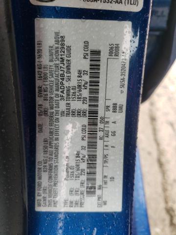 3FADP4BJ7JM129898 - 2018 FORD FIESTA SE 蓝色 照片 12