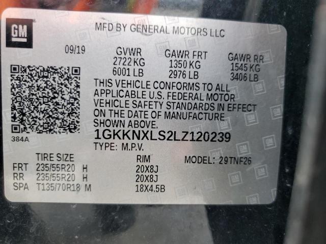 1GKKNXLS2LZ120239 - 2020 GMC ACADIA DENALI შავი ფოტო 14