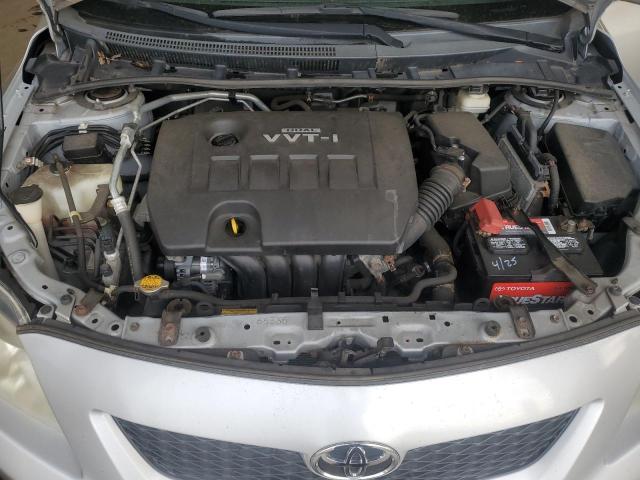 2T1BU4EE5AC249586 - 2010 TOYOTA COROLLA BASE SILVER photo 11