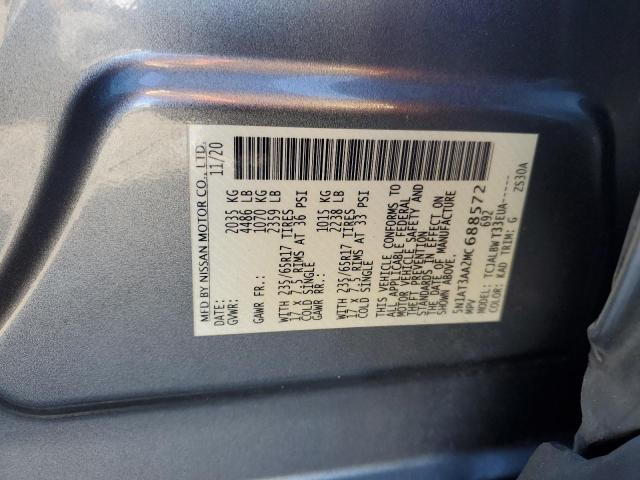 5N1AT3AA2MC688572 - 2021 NISSAN ROGUE S GRAY photo 13