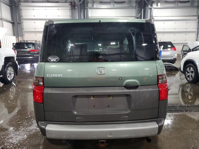 5J6YH28674L011236 - 2004 HONDA ELEMENT EX GREEN photo 6