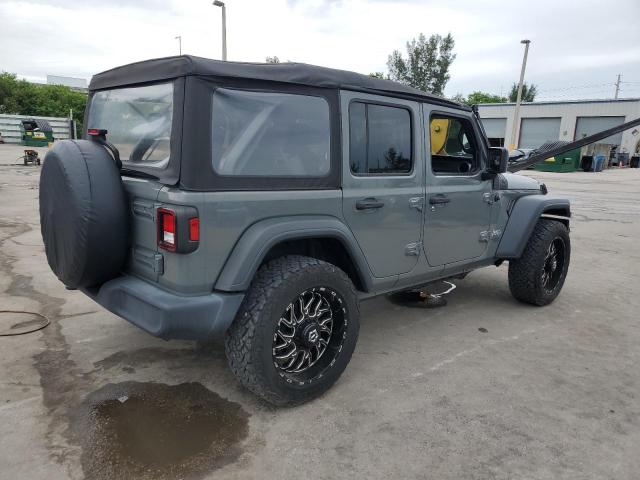 1C4HJXDG6KW690966 - 2019 JEEP WRANGLER U SPORT Gri fotoğraf 3