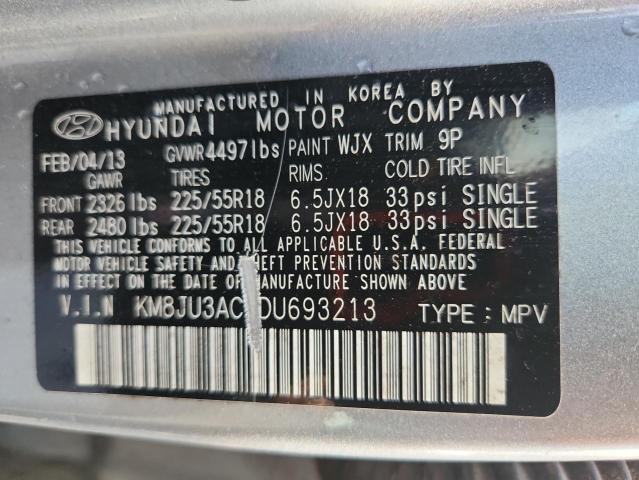 KM8JU3AC9DU693213 - 2013 HYUNDAI TUCSON GLS 银色 照片 12