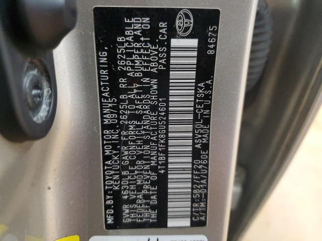 4T1BF1FK8GU524601 - 2016 TOYOTA CAMRY LE 金色 照片 12