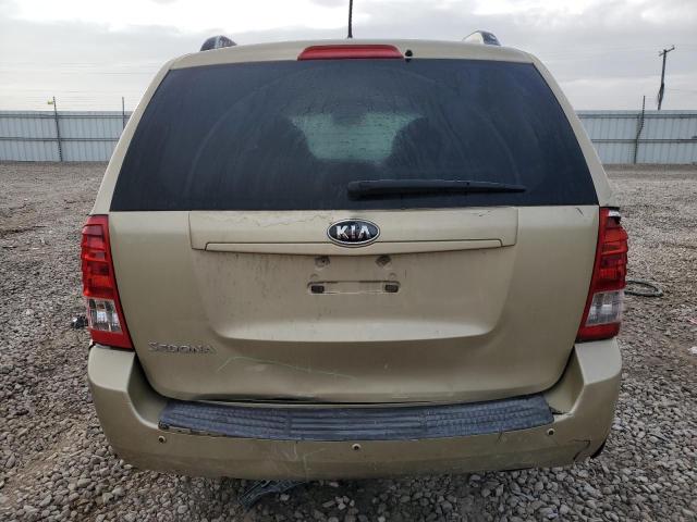 KNDMG4C78B6384350 - 2011 KIA SEDONA LX BEIGE photo 6