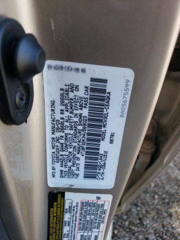 4T1BF32K34U569023 - 2004 TOYOTA CAMRY LE TAN photo 12