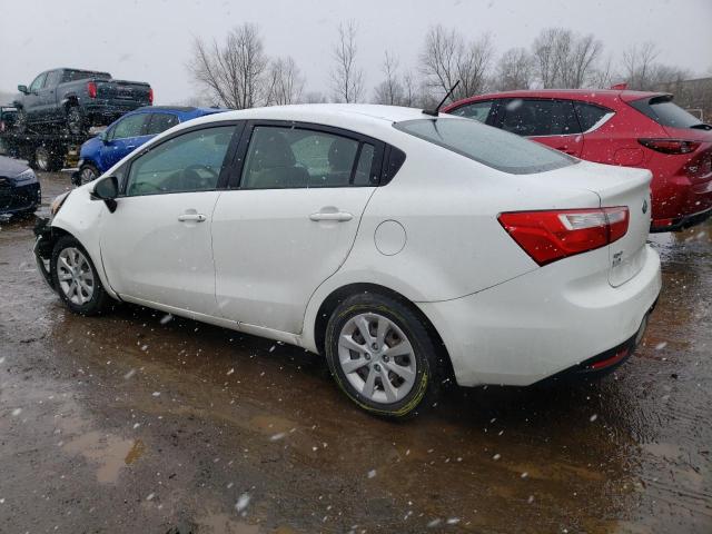 KNADM4A38E6406924 - 2014 KIA RIO LX WHITE photo 2