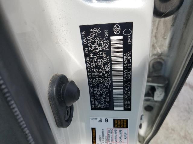 JTDKBRFU9J3066774 - 2018 TOYOTA PRIUS 白色 照片 12