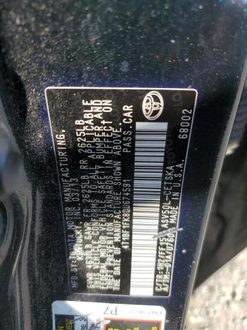 4T1BF1FK8DU674591 - 2013 TOYOTA CAMRY L CHARCOAL photo 12