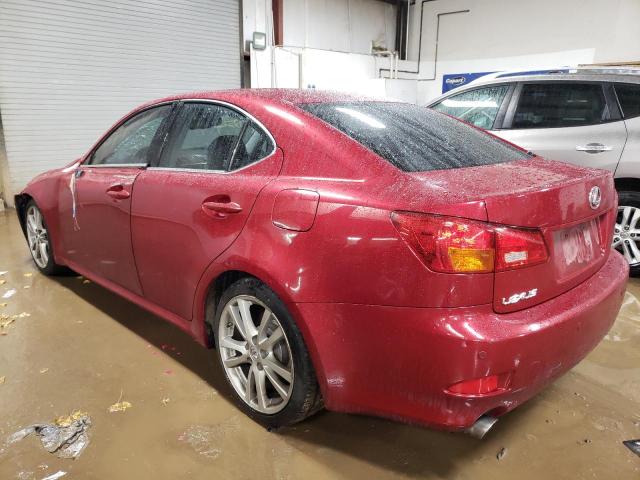 JTHBE262865001597 - 2006 LEXUS IS 350 RED photo 2