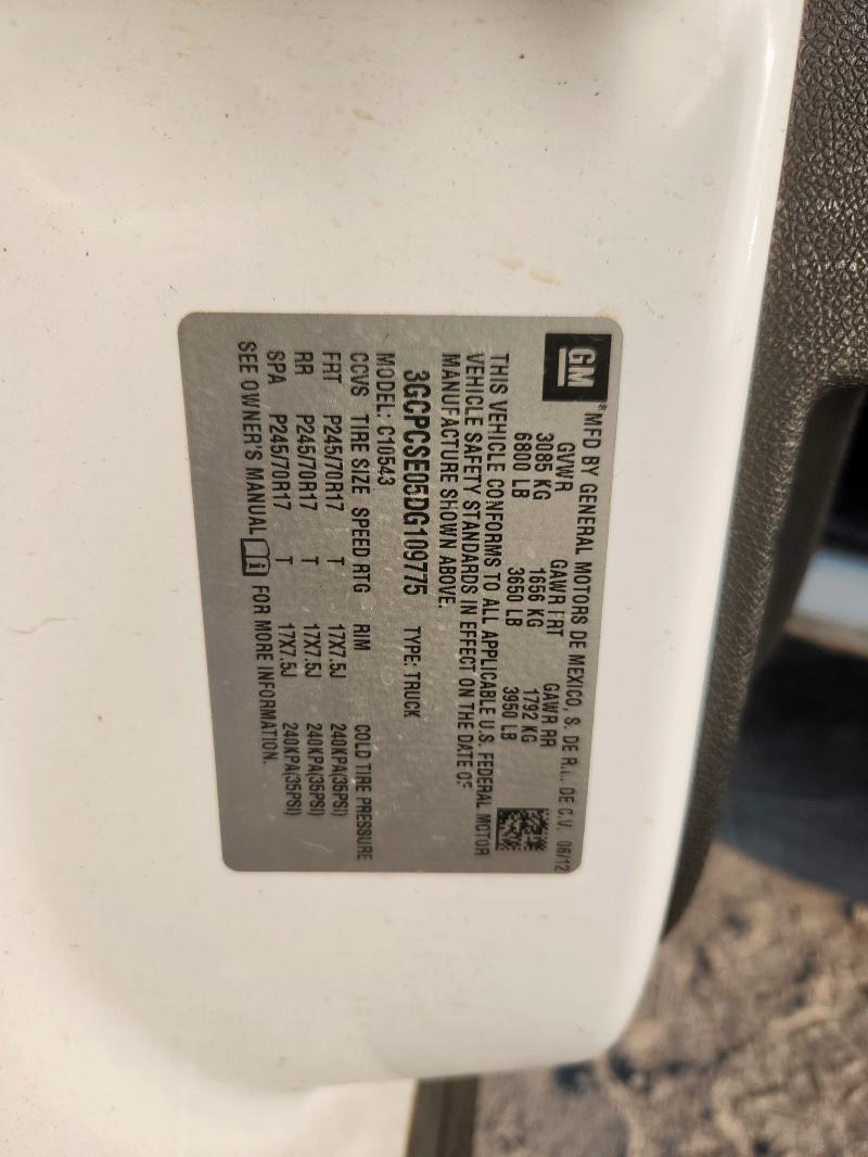 3GCPCSE05DG109775 - 2013 CHEVROLET SILVERADO C1500 LT 白色 照片 12