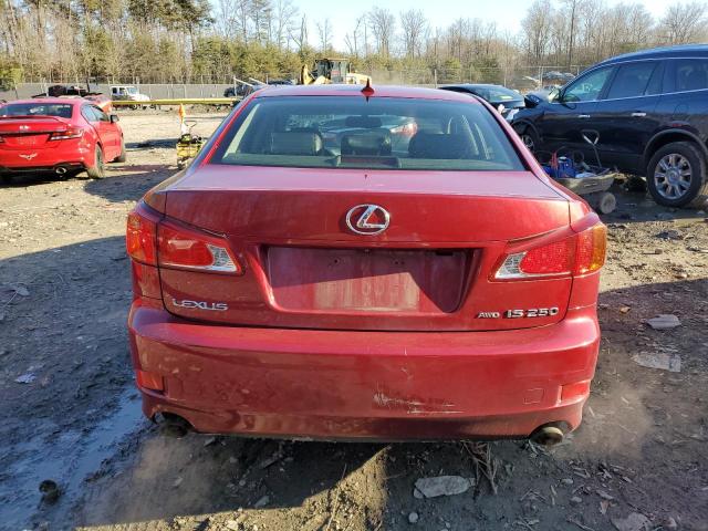 JTHCF5C25A5042060 - 2010 LEXUS IS 250 RED photo 6