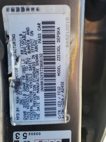 1NXBR32E57Z868132 - 2007 TOYOTA COROLLA CE 石墨色 照片 12