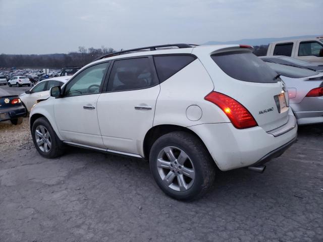 JN8AZ08W06W538629 - 2006 NISSAN MURANO SL WHITE photo 2