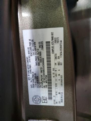 1FMCU9H96DUD89682 - 2013 FORD ESCAPE SEL 绿色 照片 13