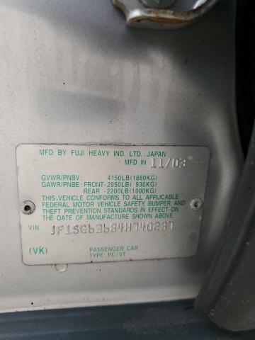 JF1SG63684H740237 - 2004 SUBARU FORESTER 2.5X Gümüş foto 12