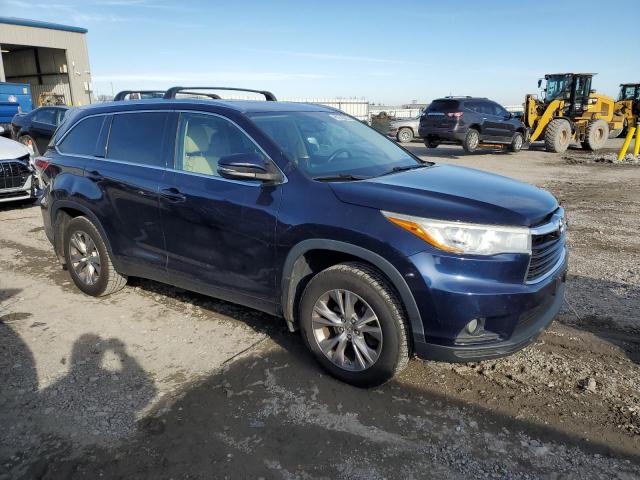 5TDJKRFH8FS150525 - 2015 TOYOTA HIGHLANDER XLE BLUE photo 4