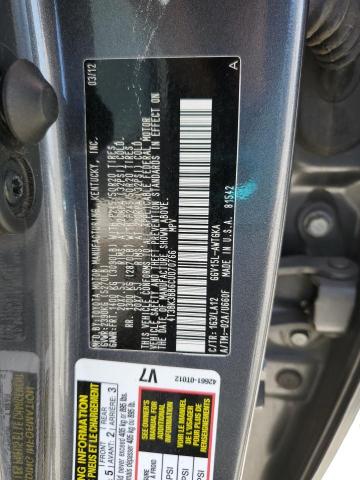 4T3BK3BB6CU070766 - 2012 TOYOTA VENZA LE Boz foto 12