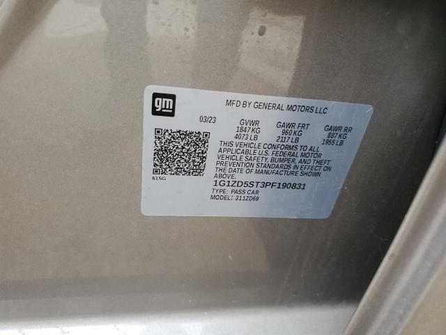 1G1ZD5ST3PF190831 - 2023 CHEVROLET MALIBU LT Qəhvəyi foto 12