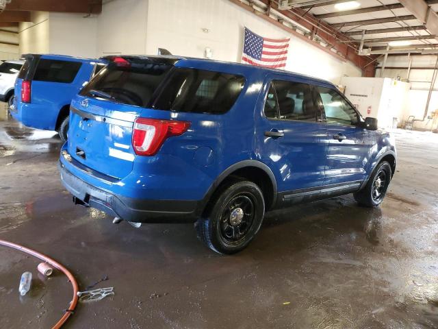1FM5K8AT1JGC19433 - 2018 FORD EXPLORER POLICE INTERCEPTOR Синій фото 3