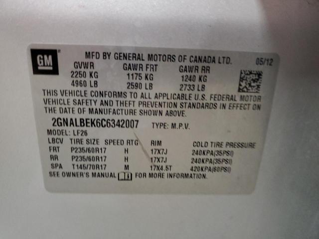 2GNALBEK6C6342007 - 2012 CHEVROLET EQUINOX LS ვერცხლისფერი ფოტო 14