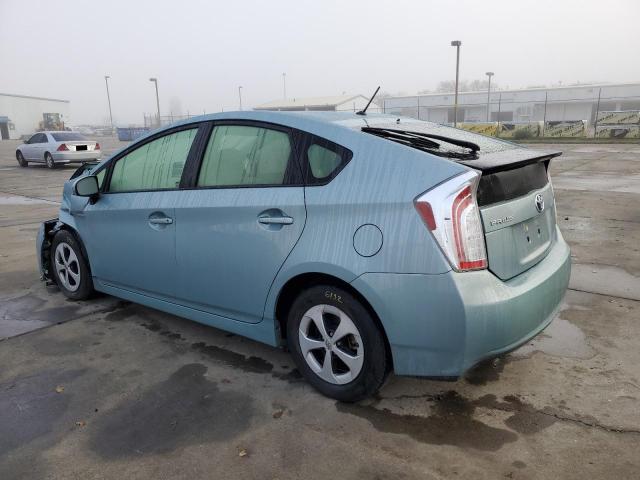 JTDKN3DU5D1705692 - 2013 TOYOTA PRIUS TURQUOISE photo 2