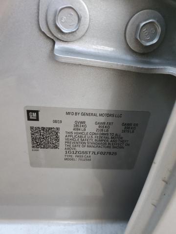 1G1ZG5ST7LF027925 - 2020 CHEVROLET MALIBU RS SILVER photo 12