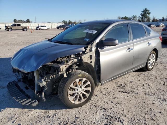 3N1AB7AP1HY318345 - 2017 NISSAN SENTRA S GRAY photo 1