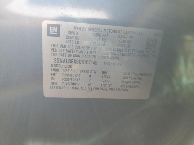 2GNALBEK6D6167145 - 2013 CHEVROLET EQUINOX LS GRAY photo 12