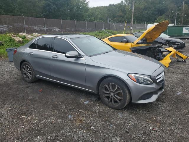 55SWF4KB1FU013900 - 2015 MERCEDES-BENZ C 300 4MATIC GRAY photo 4