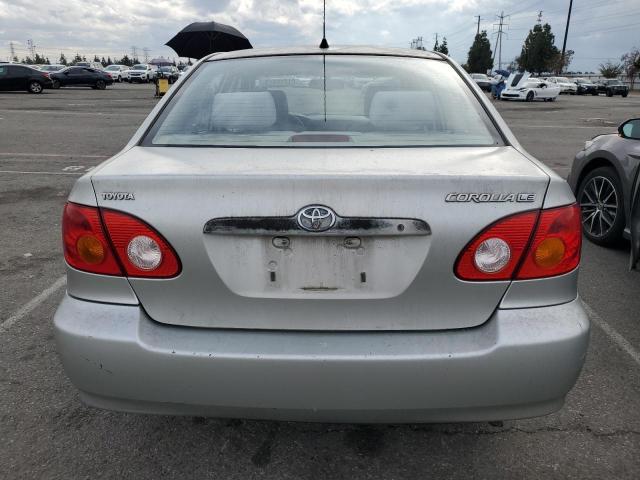 JTDBR38E242038727 - 2004 TOYOTA COROLLA CE SILVER photo 6