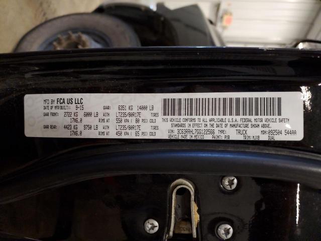 3C63RRHL7GG122566 - 2016 RAM 3500 SLT BLACK photo 12