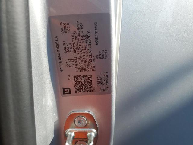 1GCGSCEN9L1207001 - 2020 CHEVROLET COLORADO LT SILVER photo 12