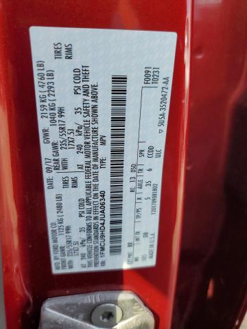 1FMCU9HD4JUA06340 - 2018 FORD ESCAPE SEL RED photo 12