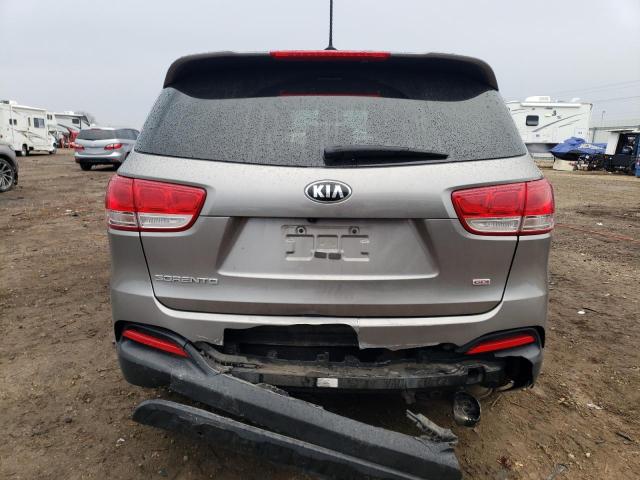 5XYPG4A30GG125448 - 2016 KIA SORENTO LX GRAY photo 6