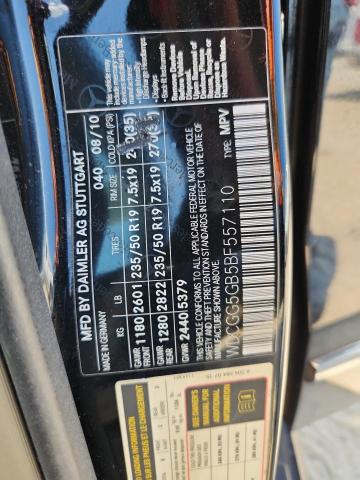 WDCGG5GB5BF557110 - 2011 MERCEDES-BENZ GLK 350 黑色 照片 12