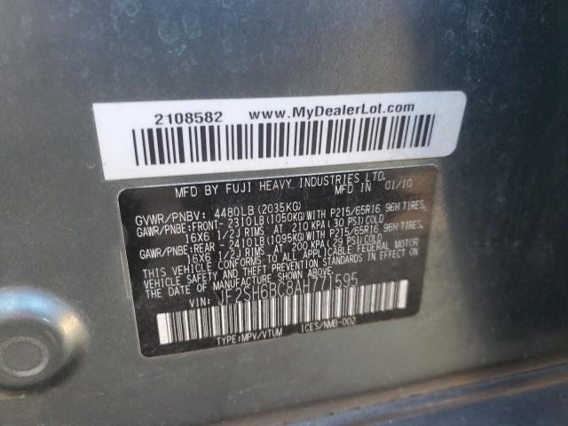 JF2SH6BC8AH771595 - 2010 SUBARU FORESTER XS Gris photo 13