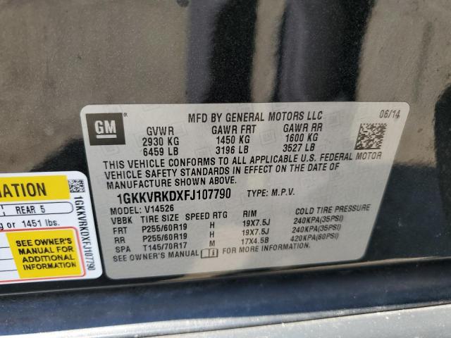 1GKKVRKDXFJ107790 - 2015 GMC ACADIA SLT-1 Schwarz Foto 26