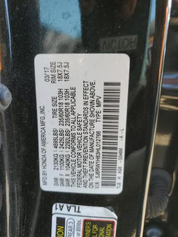 5J6RW1H83HL012766 - 2017 HONDA CR-V EXL GREEN photo 12