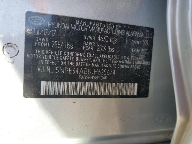 5NPE34AB8JH625674 - 2018 HYUNDAI SONATA SPORT Argent photo 13