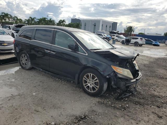 5FNRL5H61DB070490 - 2013 HONDA ODYSSEY EXL BLACK photo 4