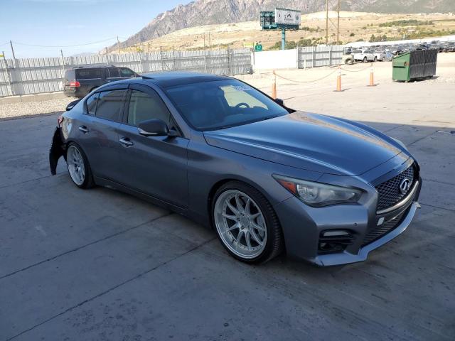 JN1BV7AR8EM682970 - 2014 INFINITI Q50 BASE GRAY photo 4