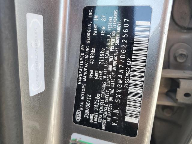 5XXGM4A77DG225607 - 2013 KIA OPTIMA LX GRAY photo 13