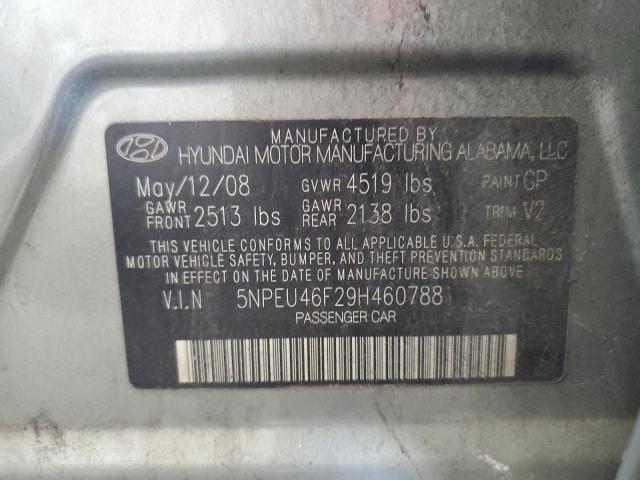 5NPEU46F29H460788 - 2009 HYUNDAI SONATA SE GRAY photo 13