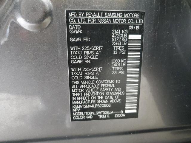 KNMAT2MV4LP520808 - 2020 NISSAN ROGUE S 灰色 照片 14