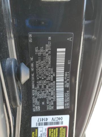 5TDZK22C28S203596 - 2008 TOYOTA SIENNA XLE შავი ფოტო 13