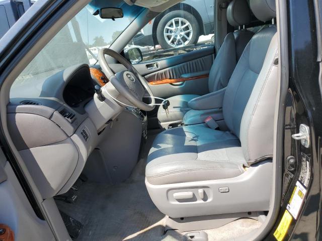 5TDZK22C28S203596 - 2008 TOYOTA SIENNA XLE შავი ფოტო 7