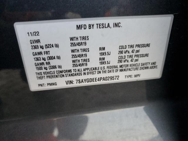 7SAYGDEE4PA029572 - 2023 TESLA MODEL Y Մոխրագույն լուսանկար 13