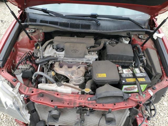 4T1BF1FK1CU619849 - 2012 TOYOTA CAMRY BASE წითელი ფოტო 11