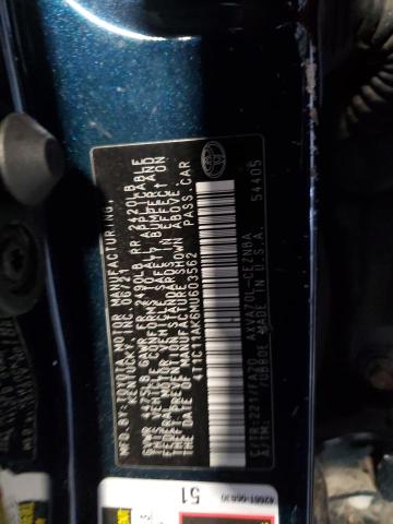 4T1C11AK6MU603562 - 2021 TOYOTA CAMRY LE BLUE photo 12